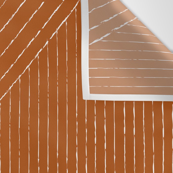 Lines (Rust) Wall Tapestry Gallery Image 3