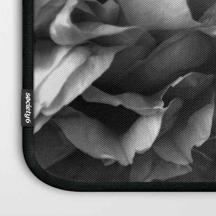 Black and White Summer Peony Laptop Sleeve Gallery Image 3