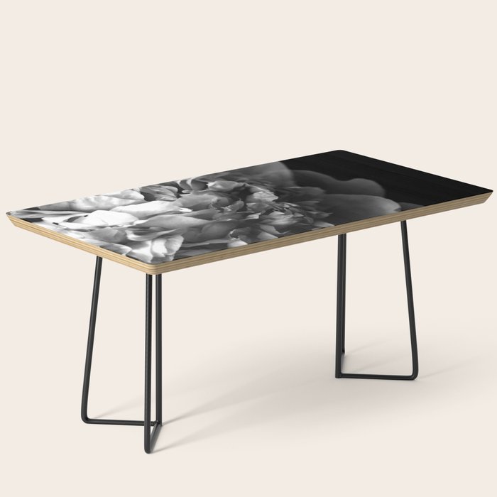 Black and White Summer Peony Coffee Table Gallery Image 1