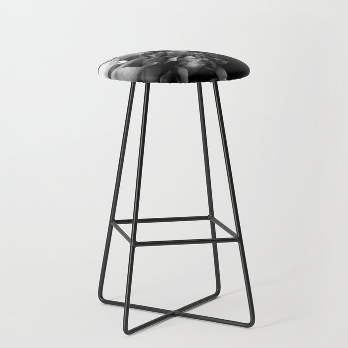 Black and White Summer Peony Stool Gallery Image 1