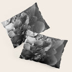Black and White Summer Peony Pillow Sham Gallery Image 3