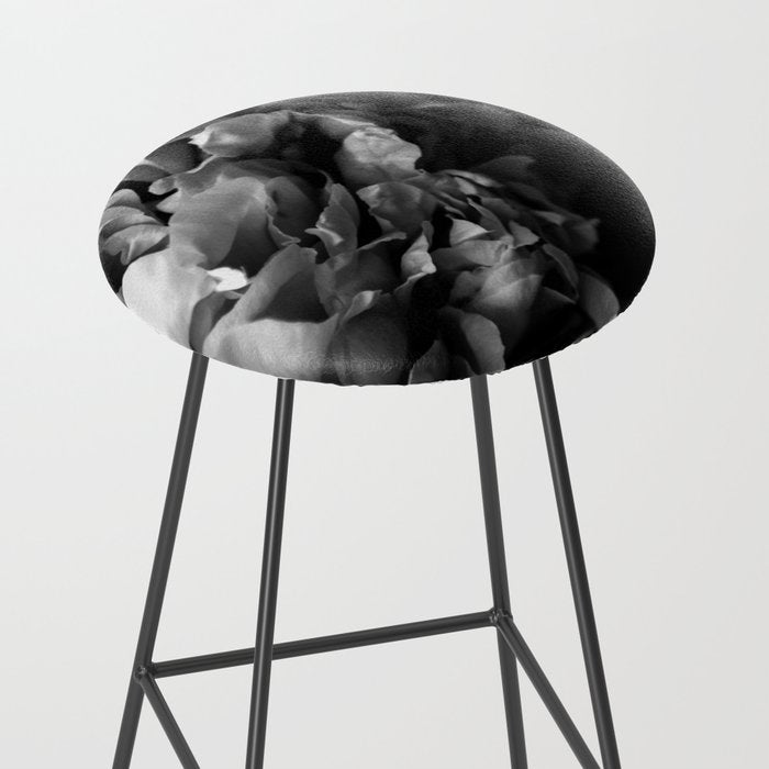 Black and White Summer Peony Stool Gallery Image 2