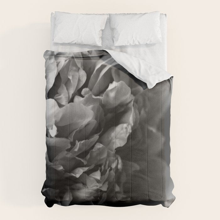 Black and White Summer Peony Comforter Gallery Image 6