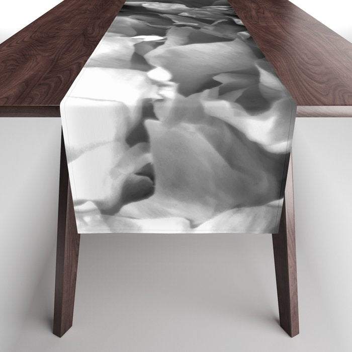 Black and White Summer Peony Table Runner Gallery Image 1
