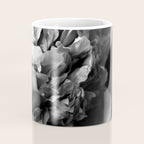 Black and White Summer Peony Coffee Mug Gallery Image 4