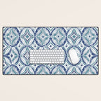 Boho Indigo Damask B Desk Mat Gallery Image 1