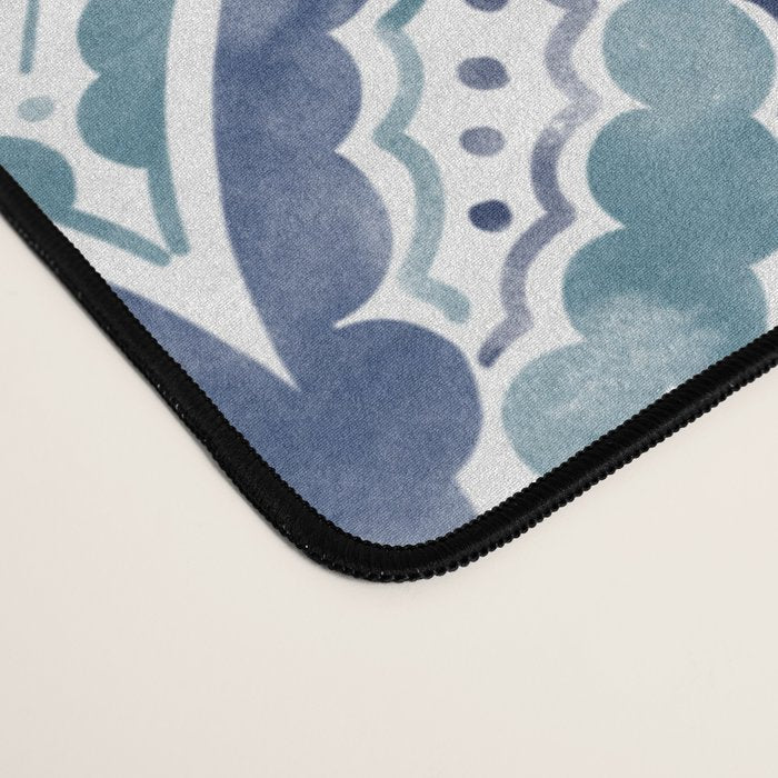 Boho Indigo Damask B Desk Mat Gallery Image 4
