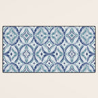 Boho Indigo Damask B Desk Mat Gallery Image 3
