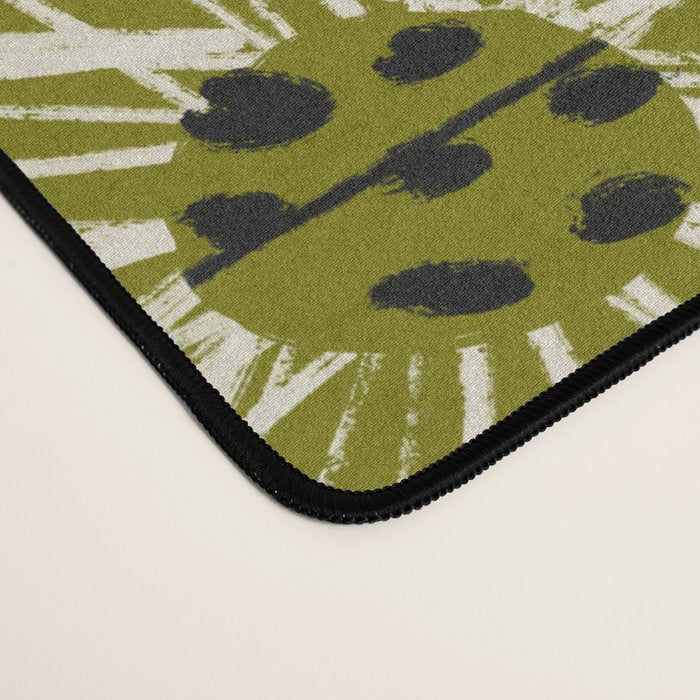 Retro Daisies: Musk Green Edition Desk Mat Gallery Image 4