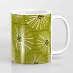 Retro Daisies: Musk Green Edition Coffee Mug Gallery Image 1