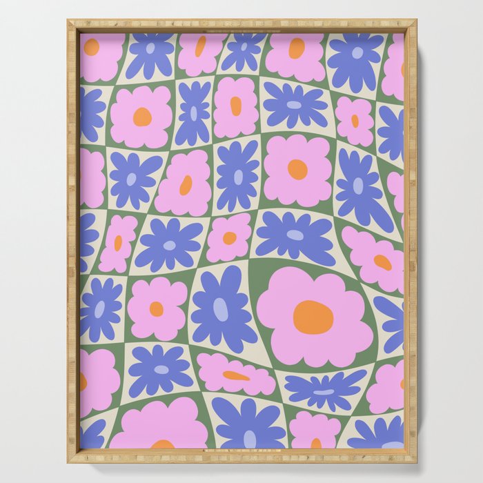 Floral seven Serving Tray Gallery Image 1