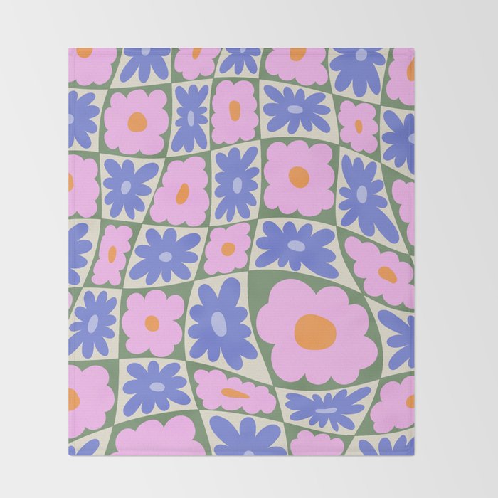Floral seven Throw Blanket Gallery Image 2