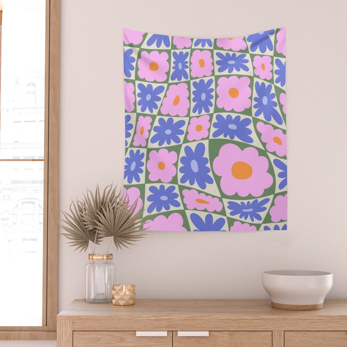 Floral seven Wall Tapestry Gallery Image 2