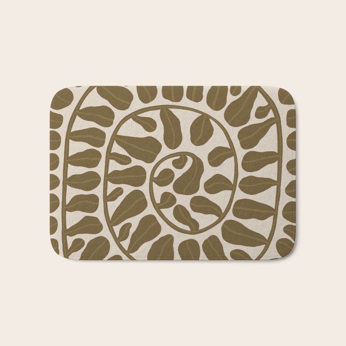 One Hundred-Leaved Plant #6 Bath Mat Gallery Image 1
