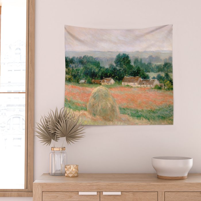 Haystack at Giverny by Claude Monet Wall Tapestry Gallery Image 2