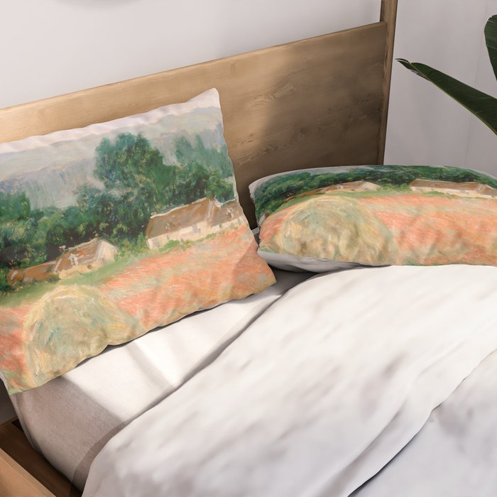 Haystack at Giverny by Claude Monet Pillow Sham Gallery Image 2