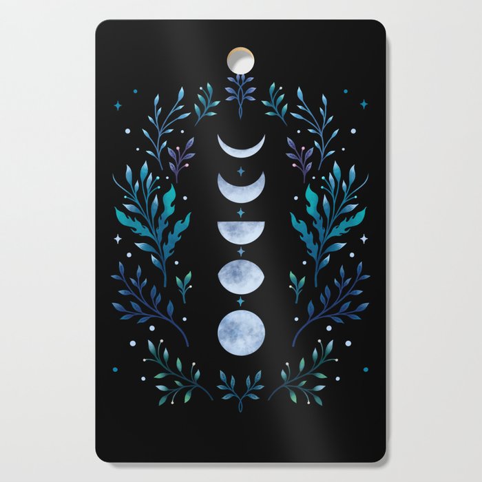 Moonlight Garden - Blue Cutting Board Gallery Image 1