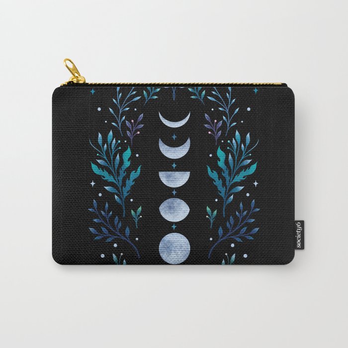 Moonlight Garden - Blue Carry All Pouch Gallery Image 1