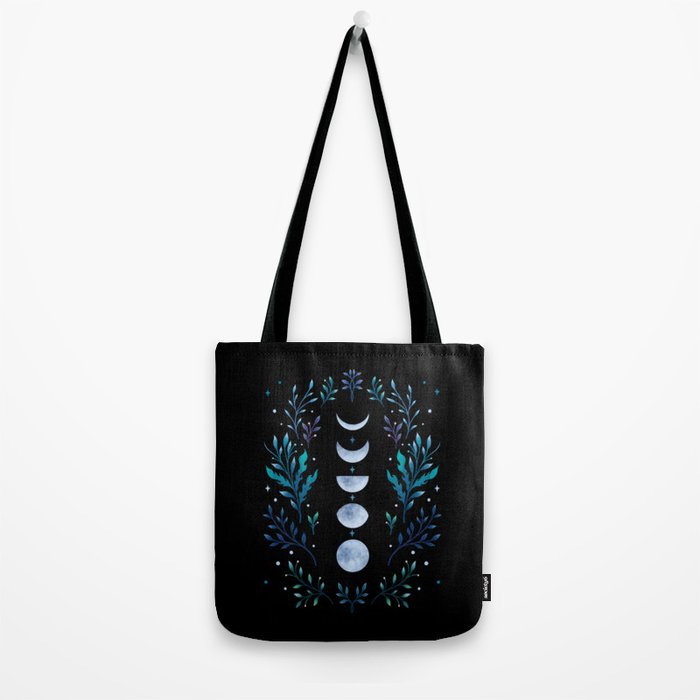 Moonlight Garden - Blue Tote Bag Gallery Image 2