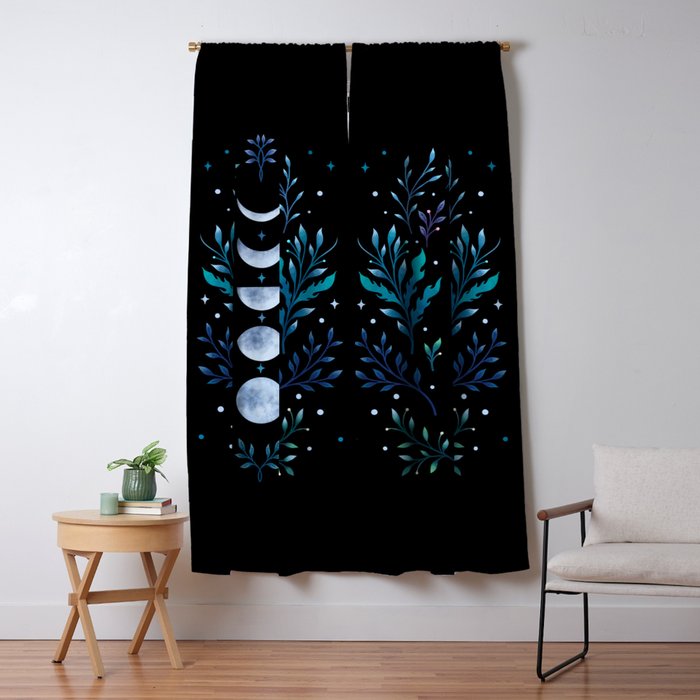 Moonlight Garden - Blue Window Curtain Gallery Image 5