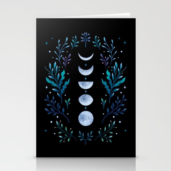 Moonlight Garden - Blue Stationery Card Gallery Image 2