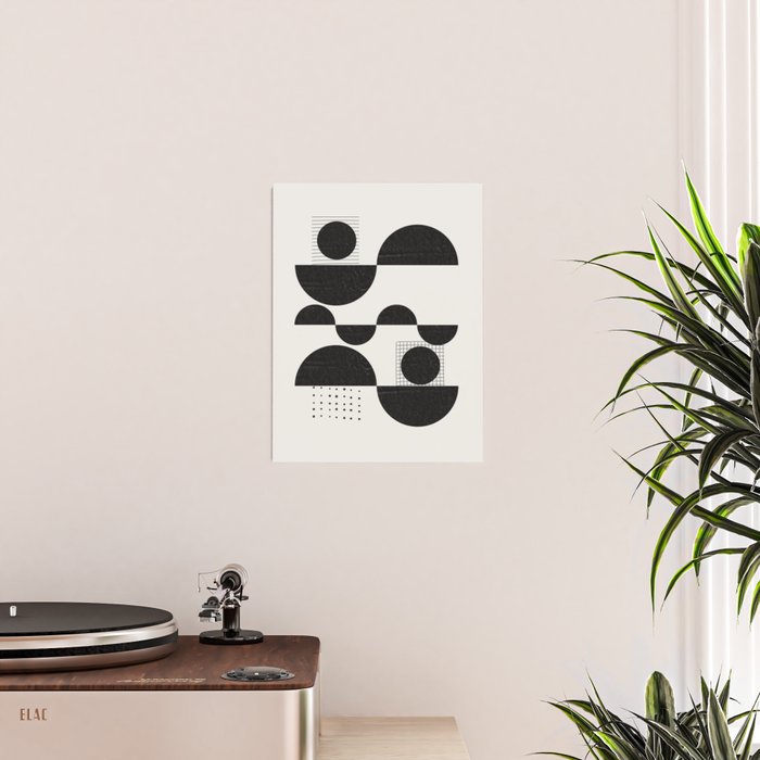 Black And White Bauhaus Abstract Poster Gallery Image 2