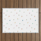 Mountain Skiers Pattern Outdoor Rug Gallery Image 1