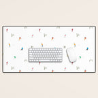 Mountain Skiers Pattern Desk Mat Gallery Image 1