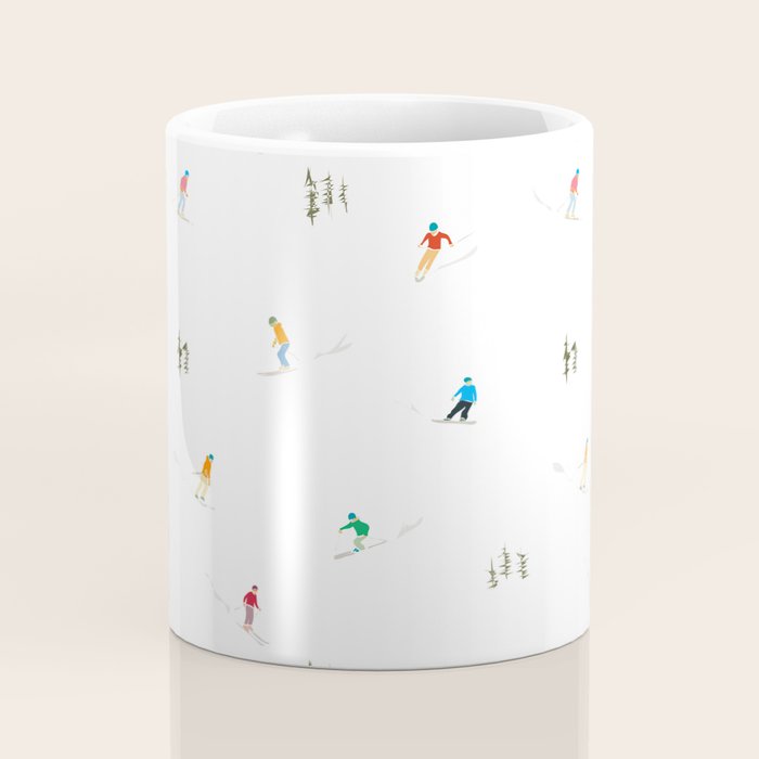 Mountain Skiers Pattern Coffee Mug Gallery Image 4
