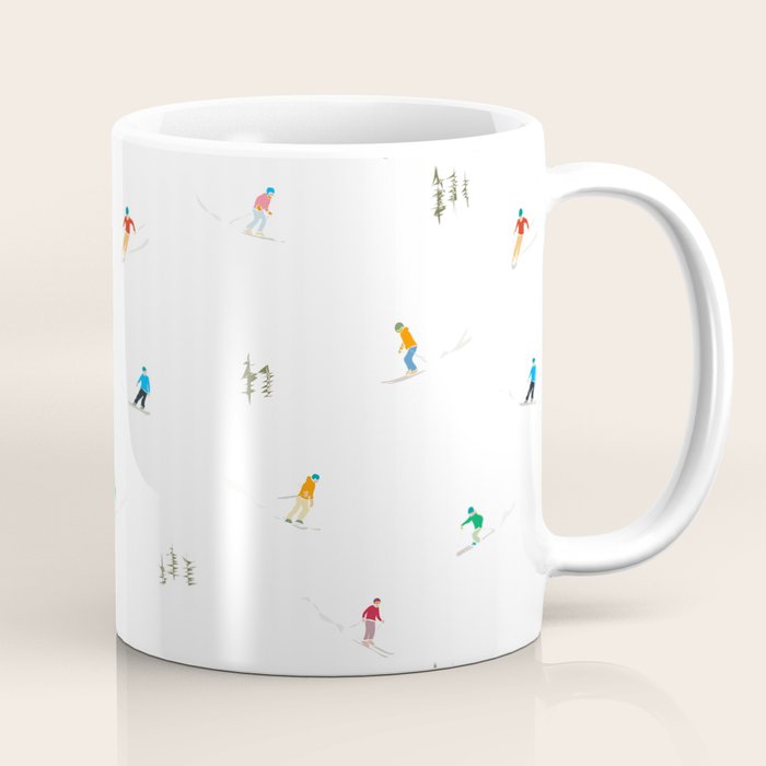 Mountain Skiers Pattern Coffee Mug Gallery Image 1