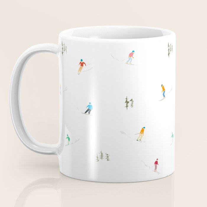 Mountain Skiers Pattern Coffee Mug Gallery Image 3