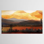 Desert in the Golden Sun Glow Tablecloth Gallery Image 2