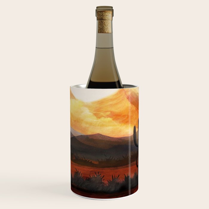 Desert in the Golden Sun Glow Wine Chiller Gallery Image 3