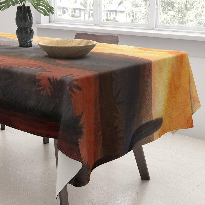 Desert in the Golden Sun Glow Tablecloth Gallery Image 3