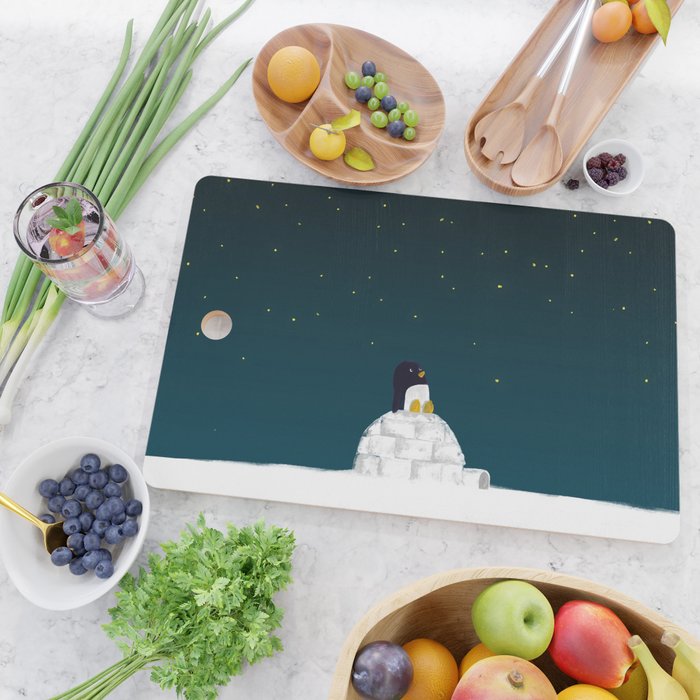 Star gazing - Penguin's dream of flying Cutting Board Gallery Image 2