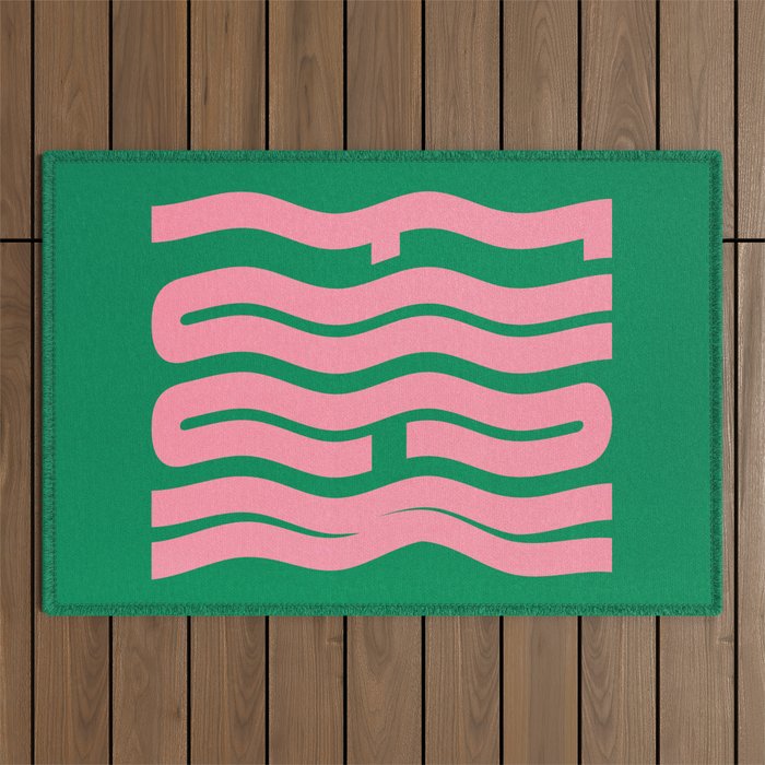 Favorite Word: Tropical Wavy Edition Outdoor Rug Gallery Image 1