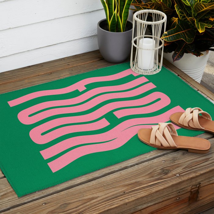 Favorite Word: Tropical Wavy Edition Outdoor Rug Gallery Image 2