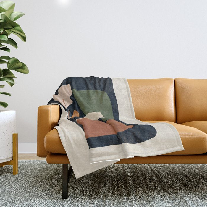 Shape Curve 4 Throw Blanket Gallery Image 1