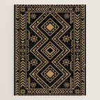 Intricate Gold and Black Tribal Surface Pattern Jigsaw Puzzle Gallery Image 1