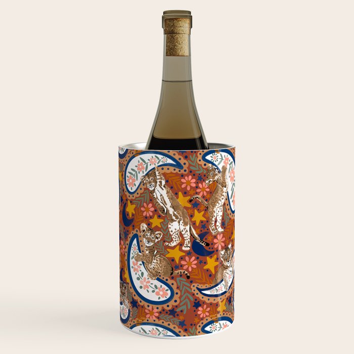 Celestial Sunset Leopard Cubs Wine Chiller Gallery Image 2