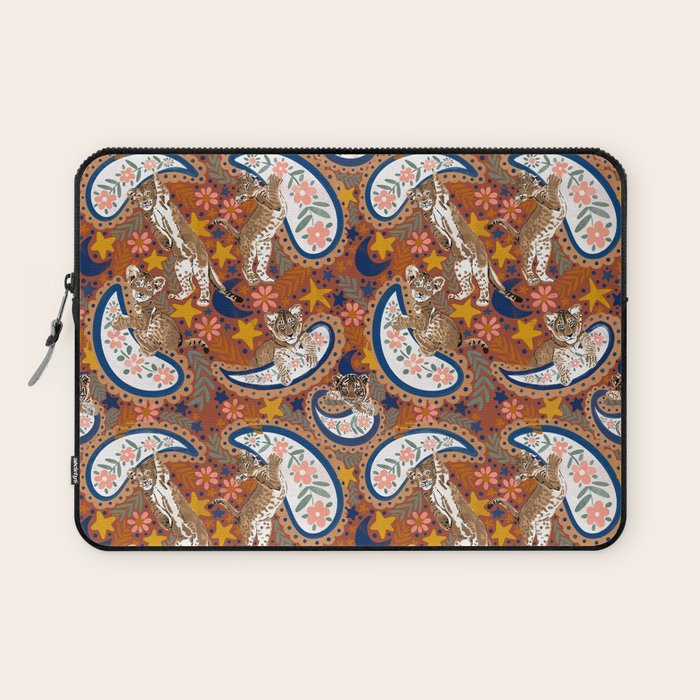 Celestial Sunset Leopard Cubs Laptop Sleeve Gallery Image 1
