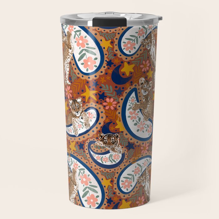 Celestial Sunset Leopard Cubs Travel Mug Gallery Image 1