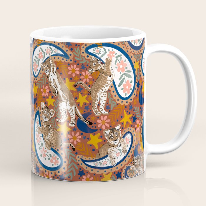 Celestial Sunset Leopard Cubs Coffee Mug Gallery Image 1
