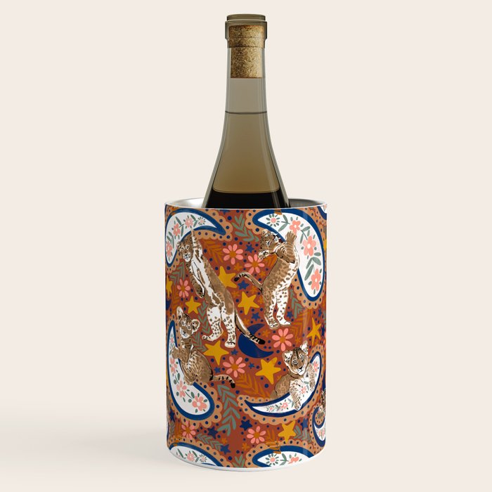 Celestial Sunset Leopard Cubs Wine Chiller Gallery Image 3