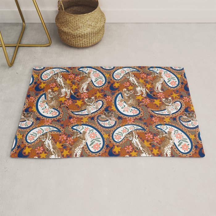 Celestial Sunset Leopard Cubs Rug Gallery Image 1