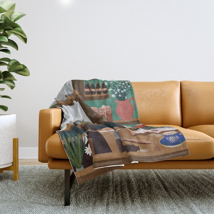 magic of herbs Throw Blanket Gallery Image 1