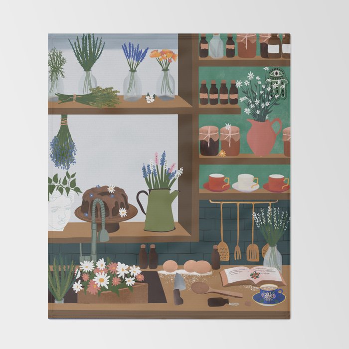 magic of herbs Throw Blanket Gallery Image 2