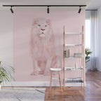 PINK LION Wall Mural Gallery Image 1