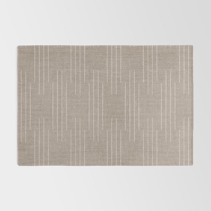 Minimalist, Boho, Line Art in Stone Beige Rug Gallery Image 2