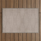 Minimalist, Boho, Line Art in Stone Beige Outdoor Rug Gallery Image 1